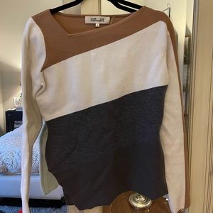 Diane von Furstenberg asymmetrical sweater, size medium